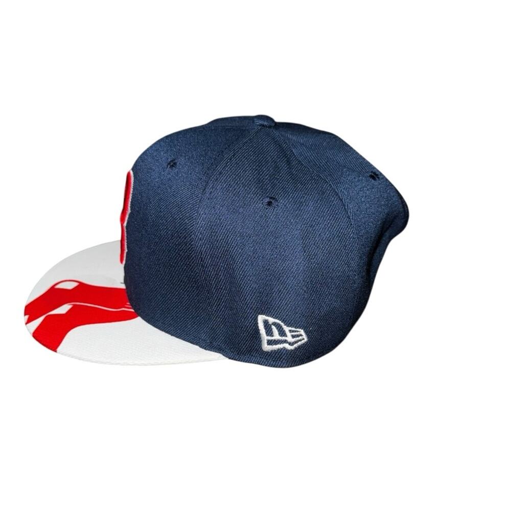 New Era Boston Red Socks Snap back Hat With Red Socks On Brim - Picture 8 of 8